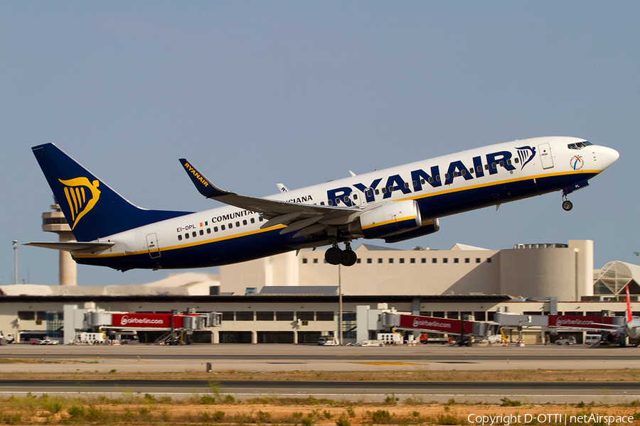Ryanair Boeing 737-8AS (EI-DPL) | Photo 367393
