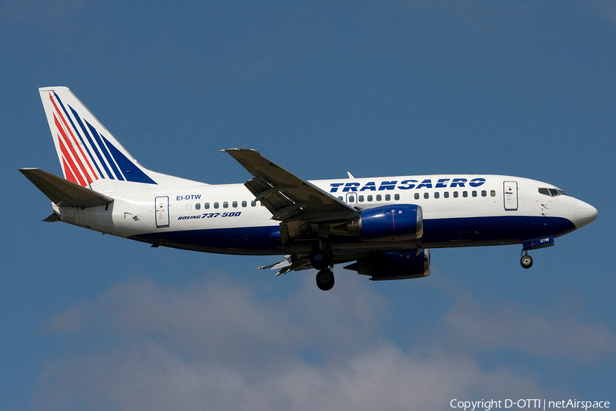 Transaero Airlines Boeing 737-5Y0 (EI-DTW) | Photo 269758