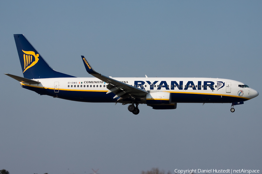 Ryanair Boeing 737-8AS (EI-DWS) | Photo 559383