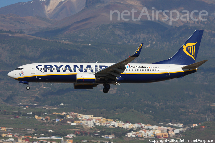Ryanair Boeing 737-8AS (EI-DWS) | Photo 75662