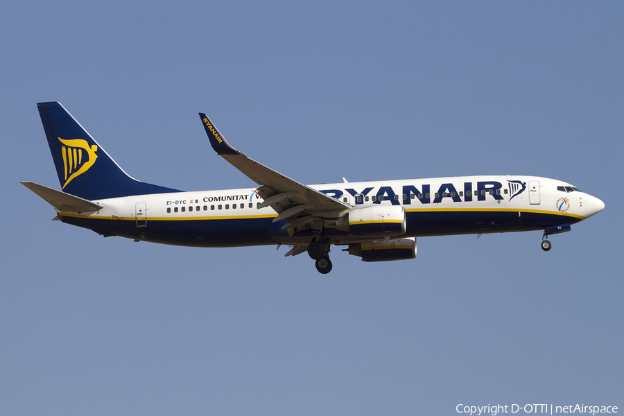 Ryanair Boeing 737-8AS (EI-DYC) | Photo 415486
