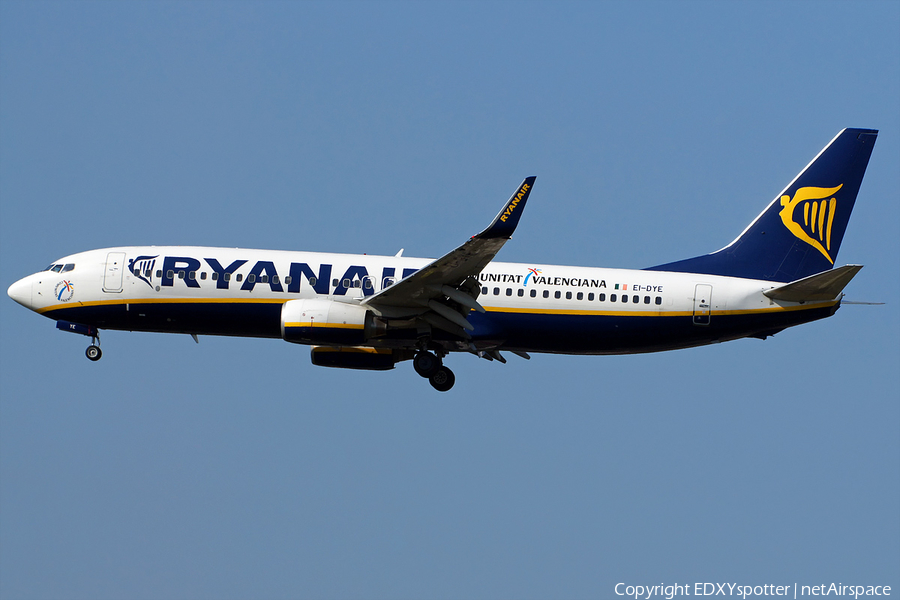 Ryanair Boeing 737-8AS (EI-DYE) | Photo 276203