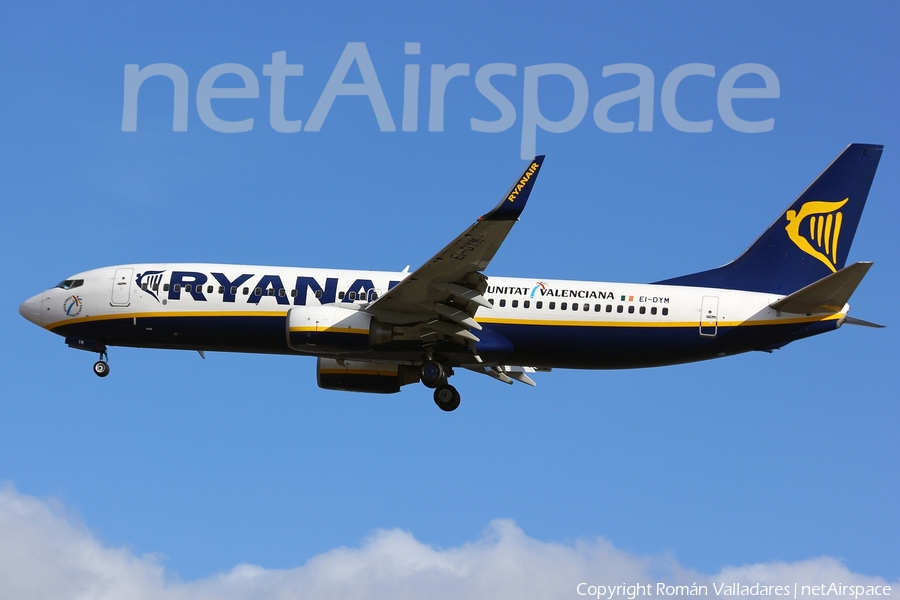 Ryanair Boeing 737-8AS (EI-DYM) | Photo 338044