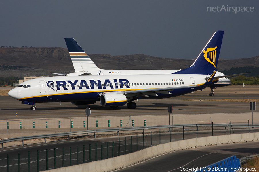 Ryanair Boeing 737-8AS (EI-DYS) | Photo 52081