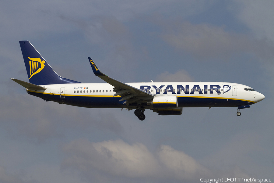 Ryanair Boeing 737-8AS (EI-DYT) | Photo 288090