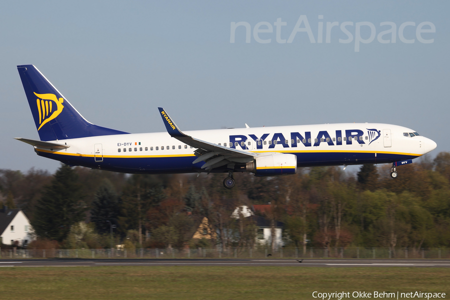 Ryanair Boeing 737-8AS (EI-DYV) | Photo 313754