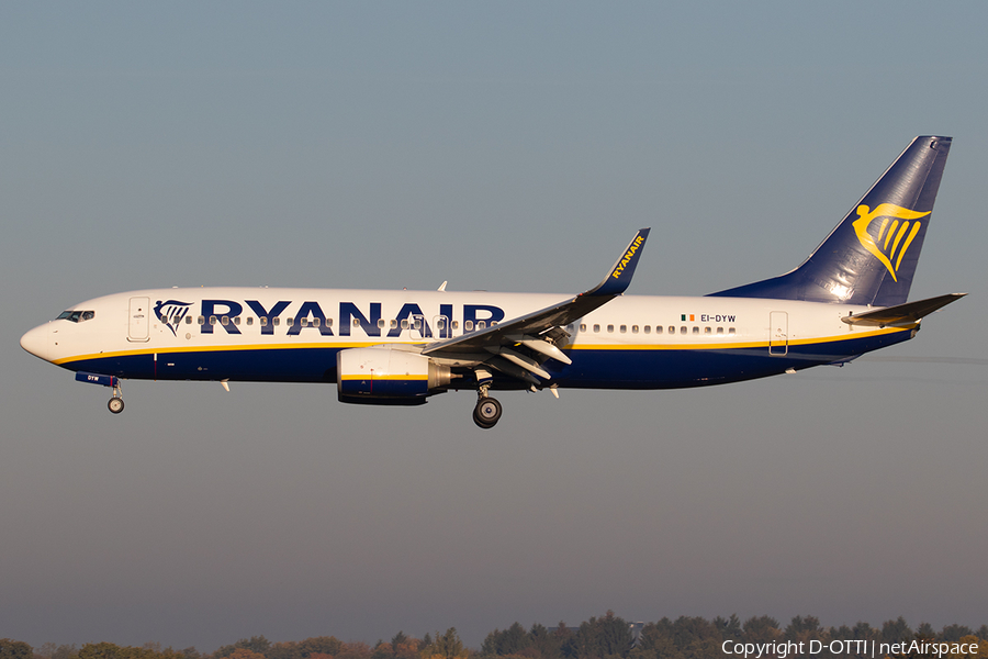 Ryanair Boeing 737-8AS (EI-DYW) | Photo 274798