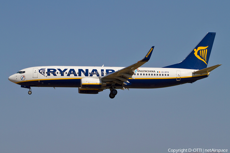 Ryanair Boeing 737-8AS (EI-DYX) | Photo 366711