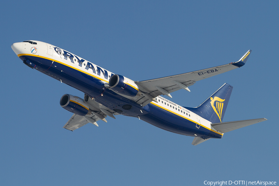 Ryanair Boeing 737-8AS (EI-EBA) | Photo 332756