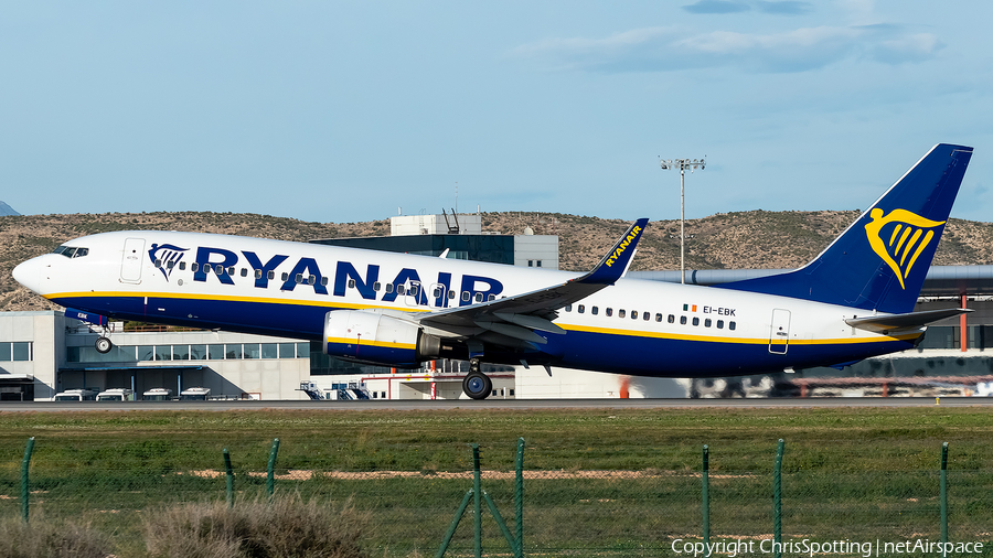 Ryanair Boeing 737-8AS (EI-EBK) | Photo 285633