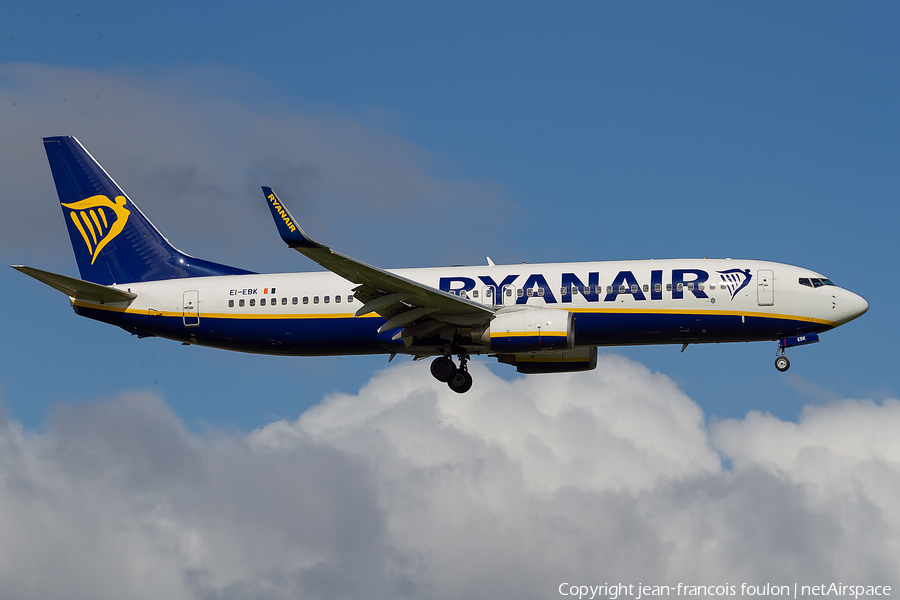 Ryanair Boeing 737-8AS (EI-EBK) | Photo 239453