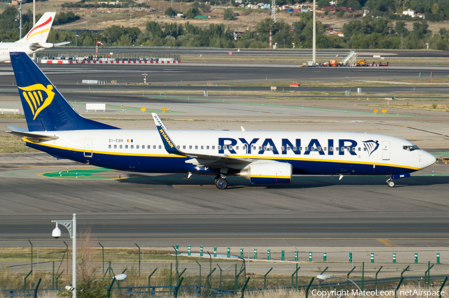 Ryanair Boeing 737-8AS (EI-EBK) | Photo 350168