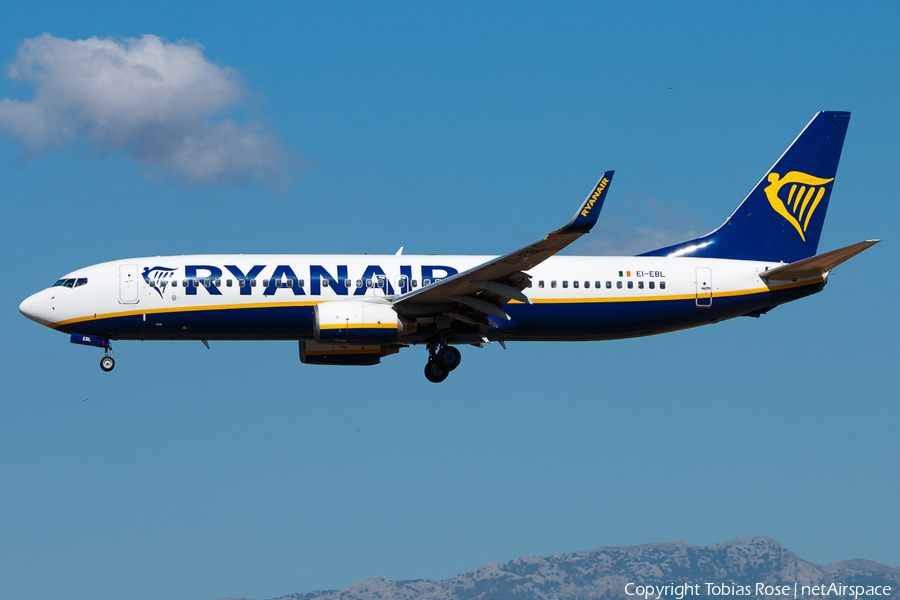 Ryanair Boeing 737-8AS (EI-EBL) | Photo 349909