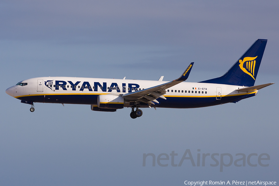 Ryanair Boeing 737-8AS (EI-EFB) | Photo 282134