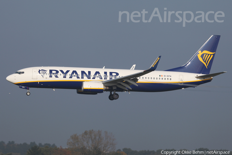 Ryanair Boeing 737-8AS (EI-EFH) | Photo 213617