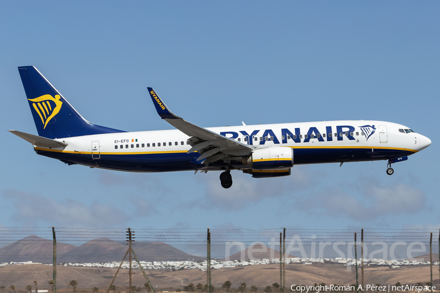 Ryanair Boeing 737-8AS (EI-EFO) | Photo 625739