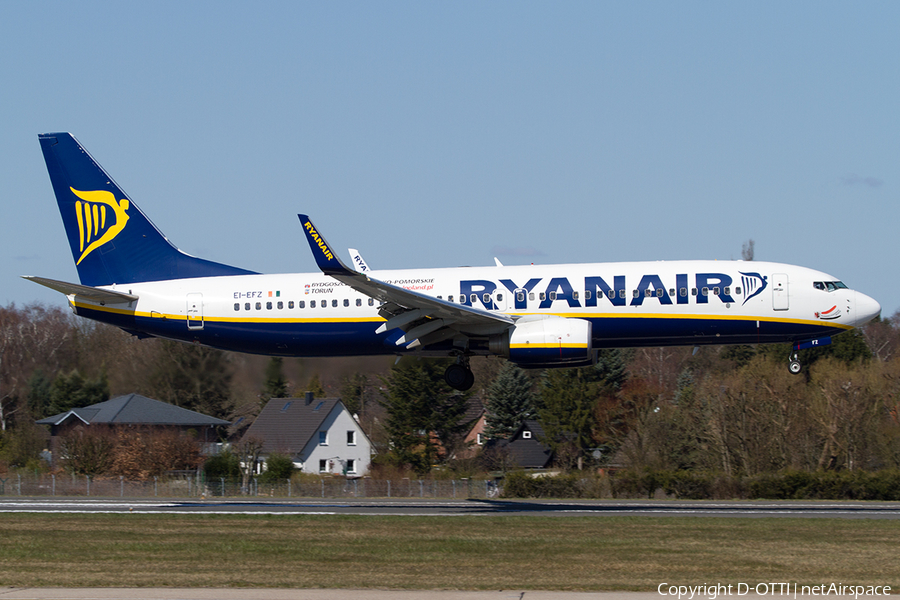 Ryanair Boeing 737-8AS (EI-EFZ) | Photo 486616
