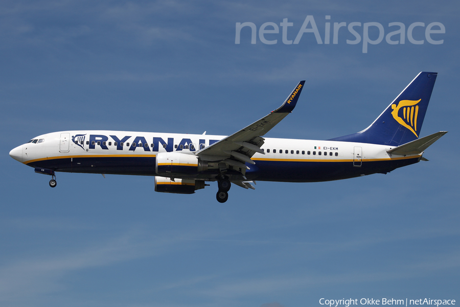 Ryanair Boeing 737-8AS (EI-EKM) | Photo 206600