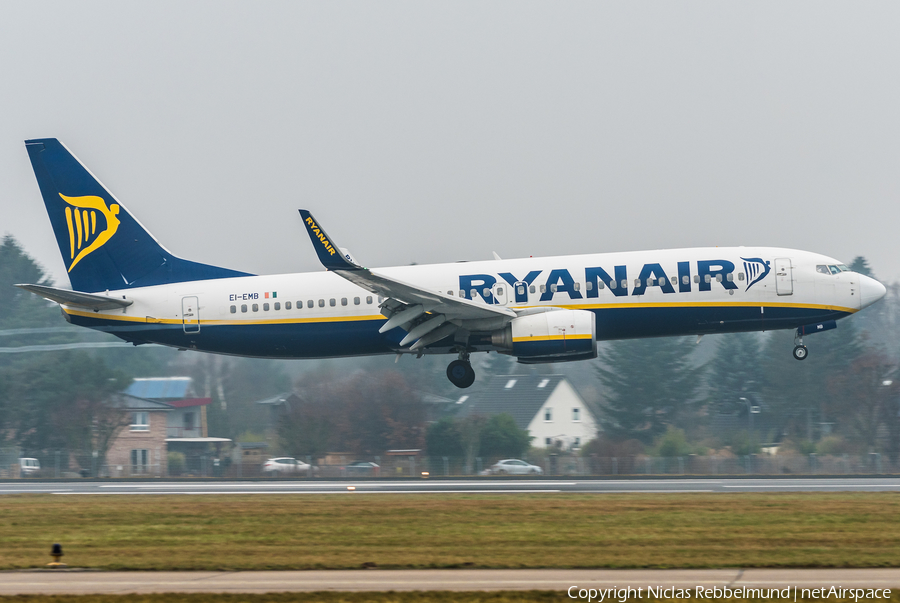 Ryanair Boeing 737-8AS (EI-EMB) | Photo 291727