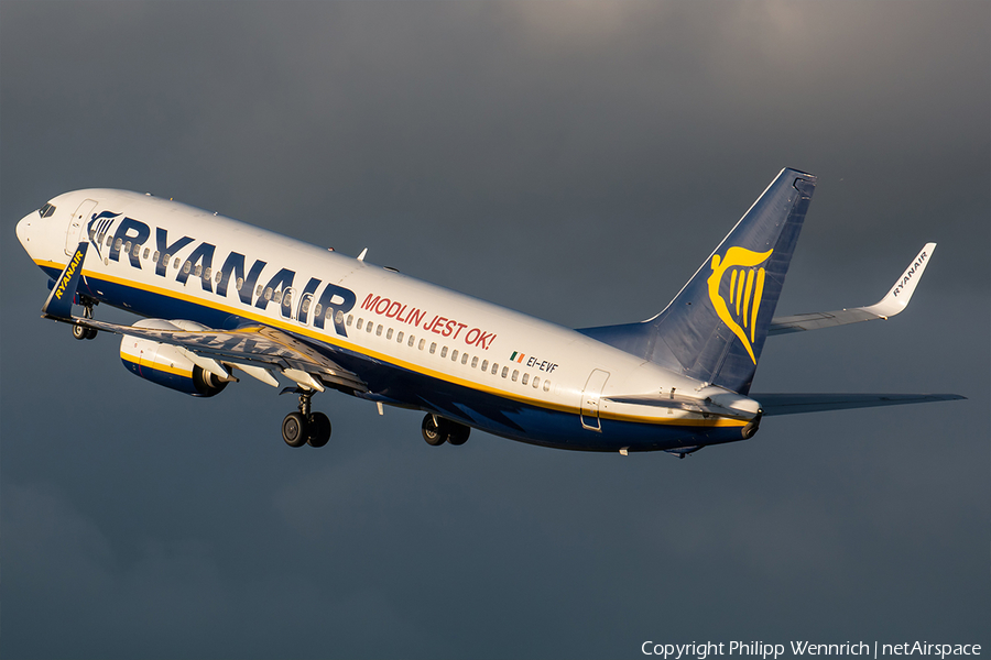 Ryanair Boeing 737-8AS (EI-EVF) | Photo 292389