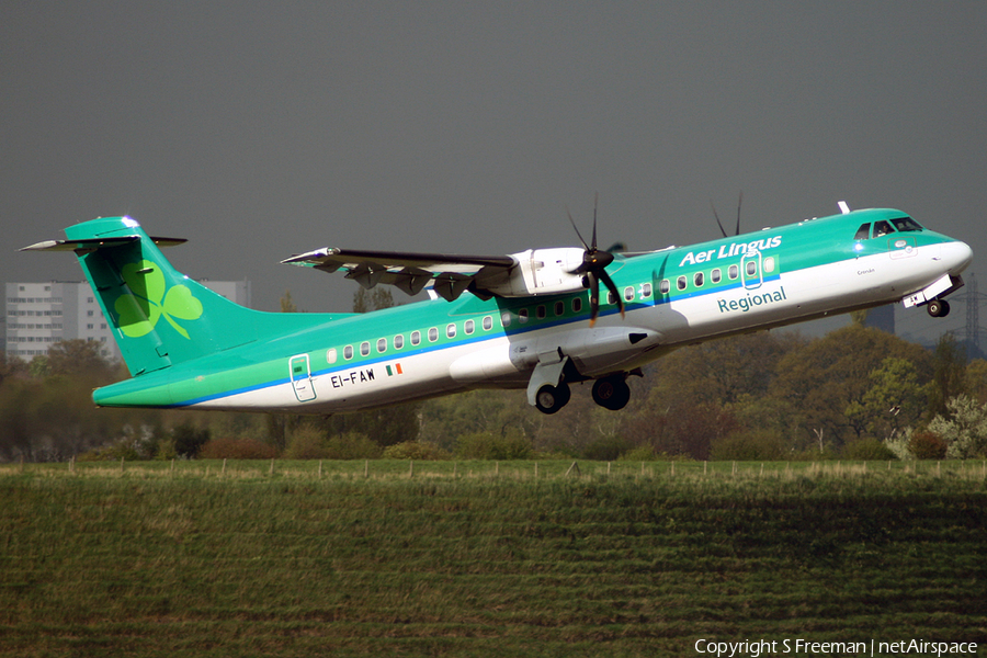 Aer Lingus Regional (Aer Arann) ATR 72-600 (EI-FAW) | Photo 46804