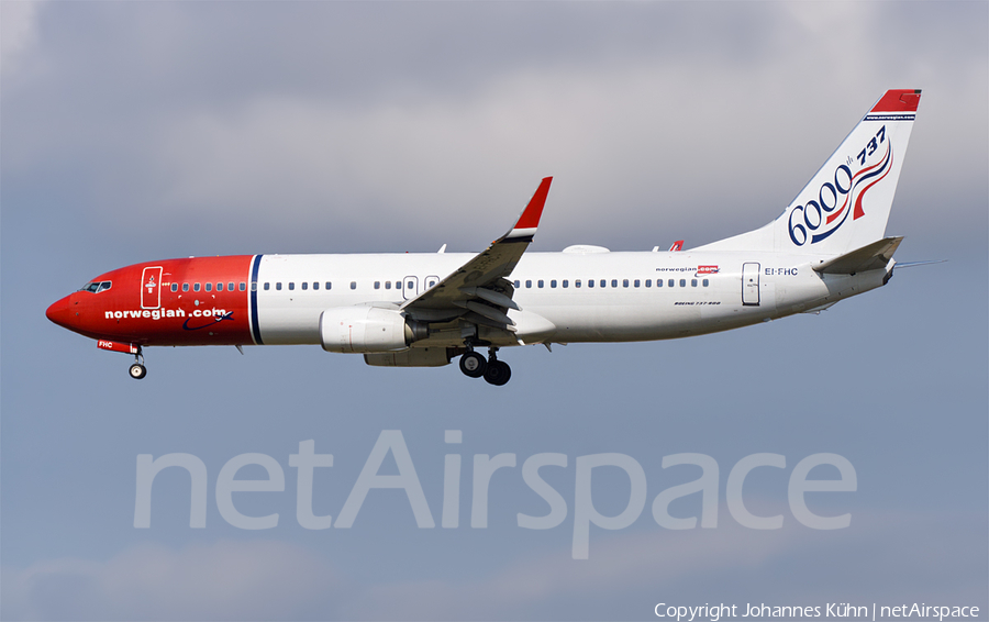 Norwegian Air Shuttle Boeing 737-8Q8 (EI-FHC) | Photo 123846