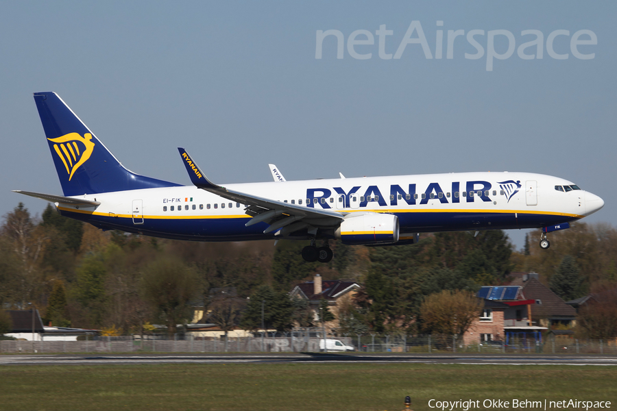 Ryanair Boeing 737-8AS (EI-FIK) | Photo 313758