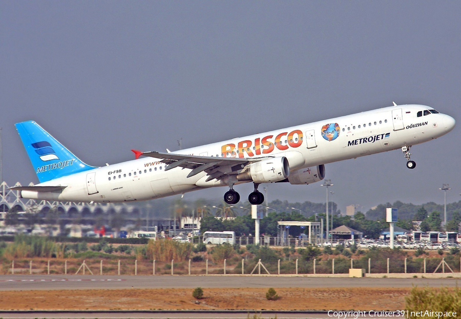Metrojet (Kolavia) Airbus A321-211 (EI-FSB) | Photo 135520