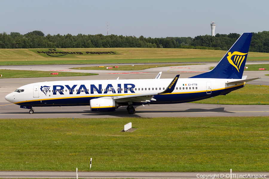 Ryanair Boeing 737-8AS (EI-FTB) | Photo 176181
