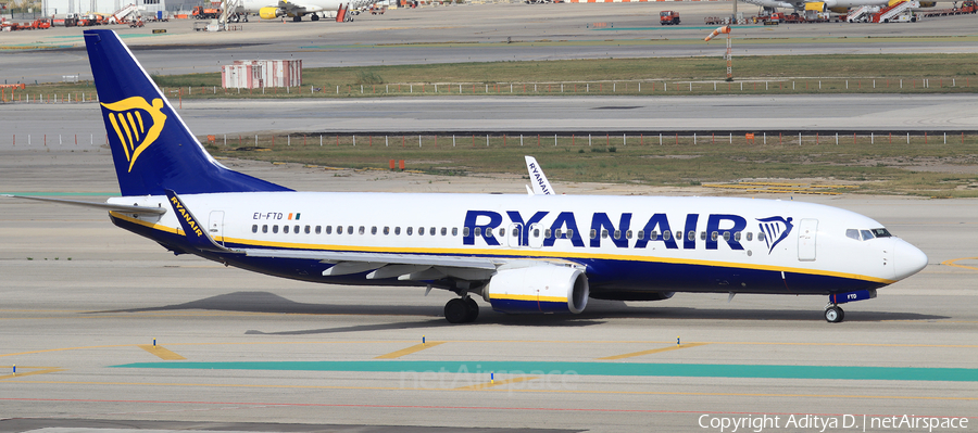 Ryanair Boeing 737-8AS (EI-FTD) | Photo 355642