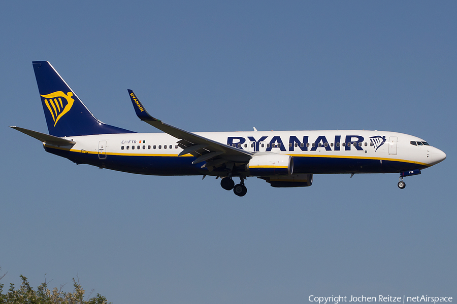 Ryanair Boeing 737-8AS (EI-FTD) | Photo 166924