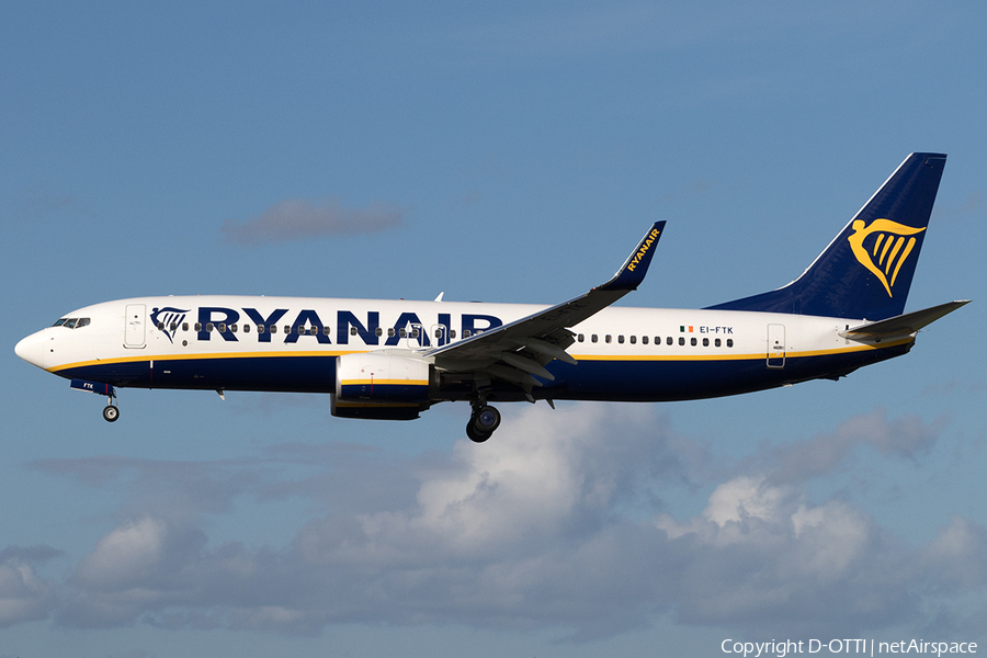 Ryanair Boeing 737-8AS (EI-FTK) | Photo 150639