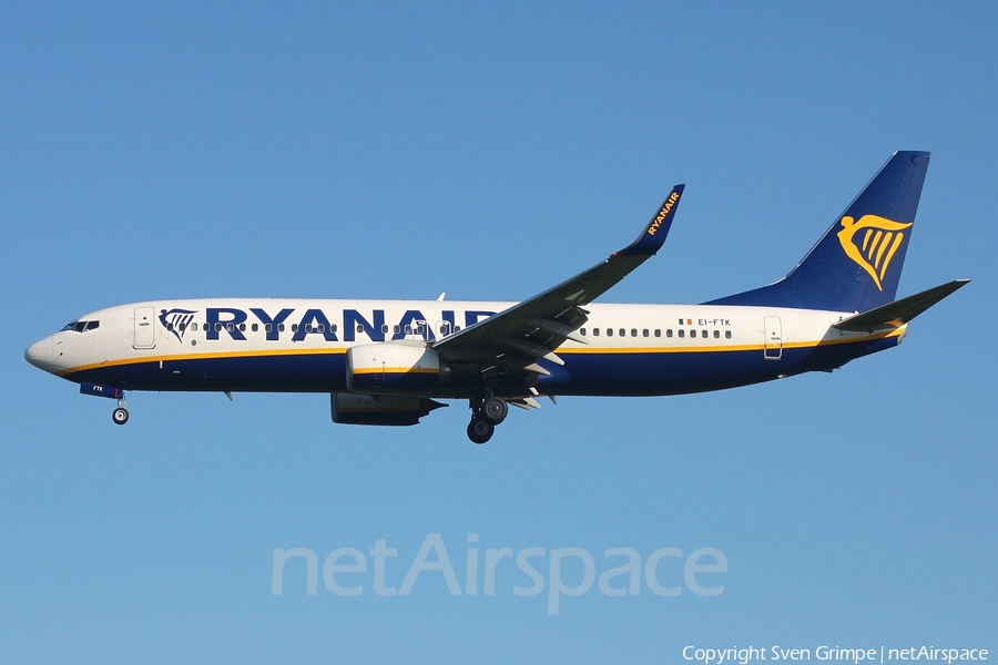 Ryanair Boeing 737-8AS (EI-FTK) | Photo 246638