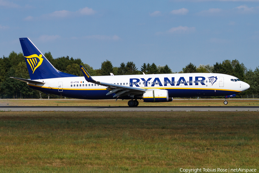 Ryanair Boeing 737-8AS (EI-FTK) | Photo 302252
