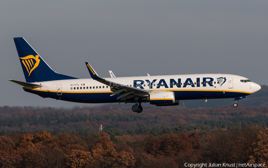 Ryanair Boeing 737-8AS (EI-FTL) | Photo 229850