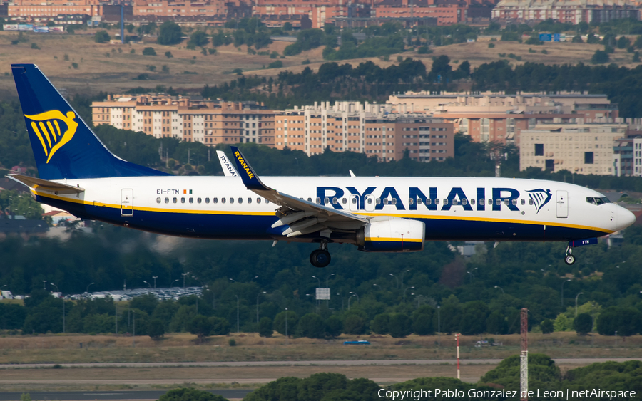 Ryanair Boeing 737-8AS (EI-FTM) | Photo 336289