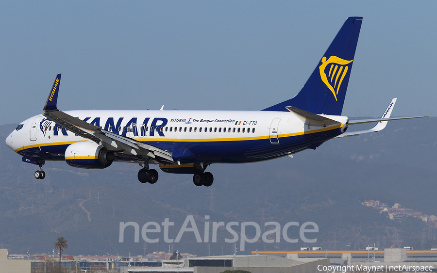 Ryanair Boeing 737-8AS (EI-FTO) | Photo 284707