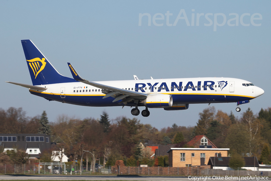 Ryanair Boeing 737-8AS (EI-FTV) | Photo 314054
