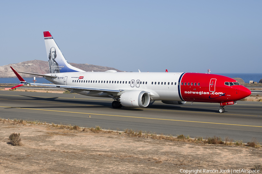 Norwegian Air International Boeing 737-8 MAX (EI-FYD) | Photo 199754