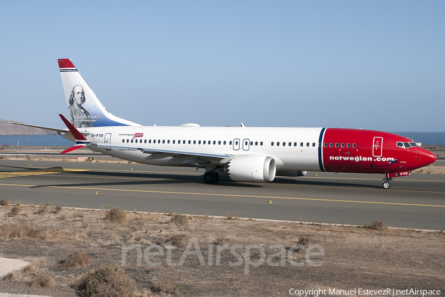 Norwegian Air International Boeing 737-8 MAX (EI-FYD) | Photo 203076