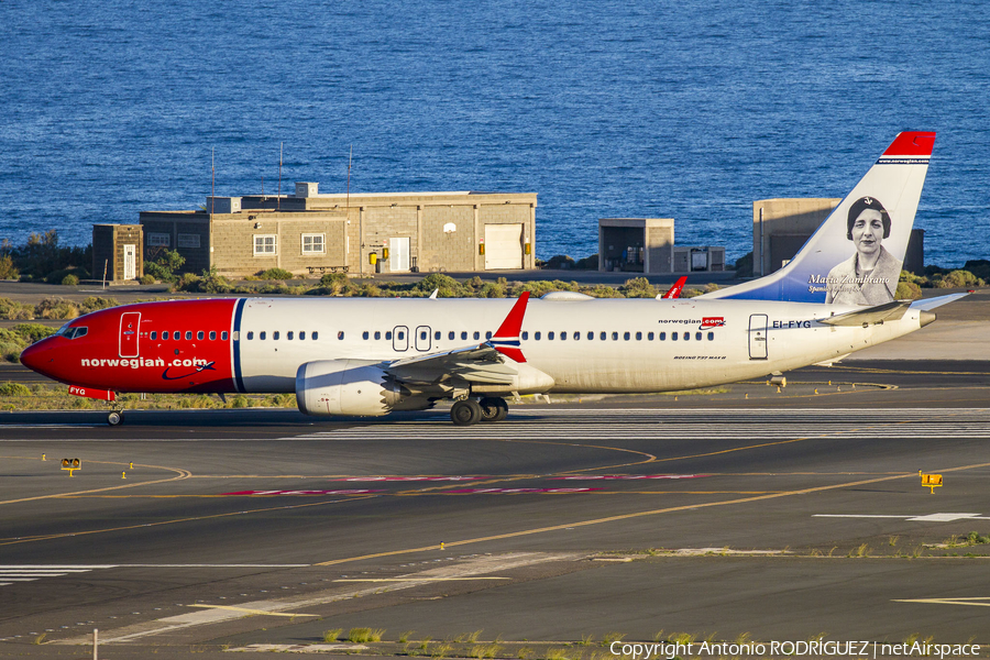 Norwegian Air International Boeing 737-8 MAX (EI-FYG) | Photo 286579