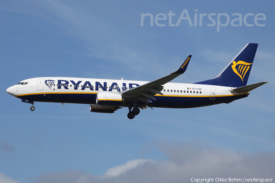 Ryanair Boeing 737-8AS (EI-FZD) | Photo 161814