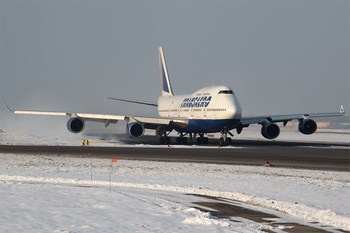 Transaero Airlines Boeing 747-446 (EI-XLG) at  Salzburg - W. A. Mozart, Austria