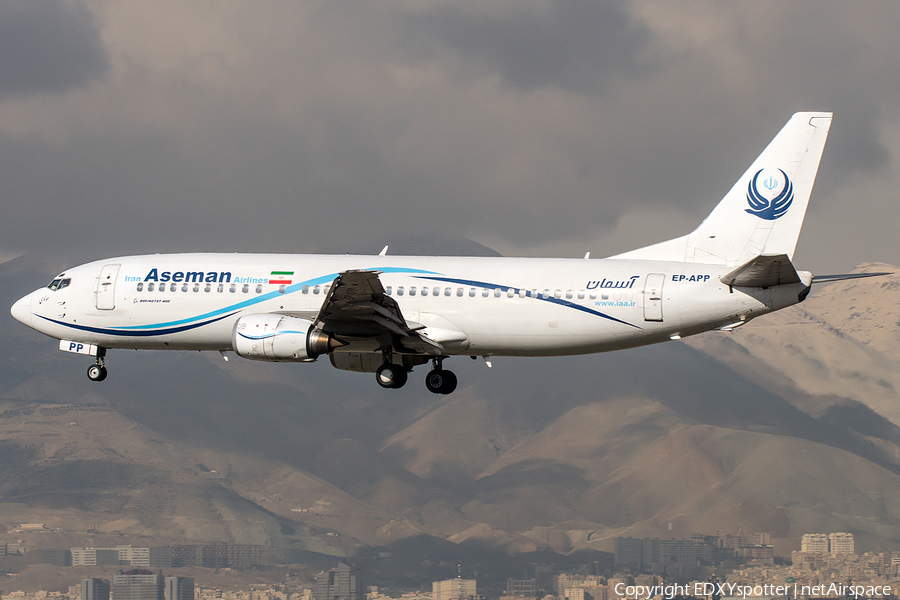 Iran Aseman Airlines Boeing 737-4H6 (EP-APP) | Photo 275098