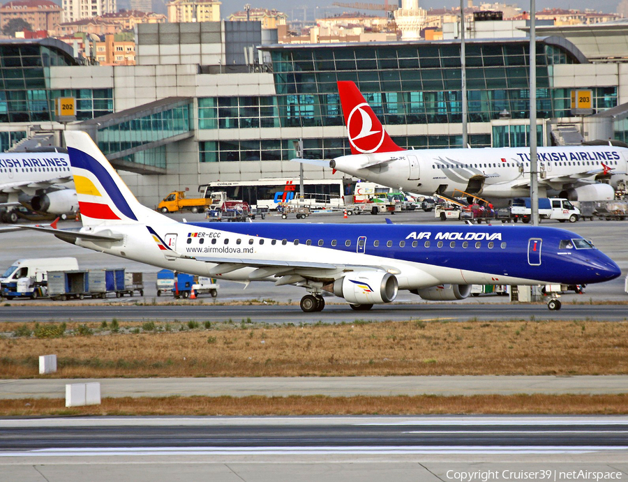 Air Moldova Embraer ERJ-190LR (ERJ-190-100LR) (ER-ECC) | Photo 194554