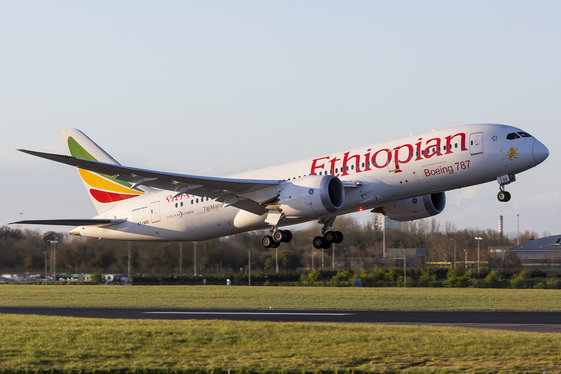 Ethiopian Airlines Boeing 787-8 Dreamliner (ET-AOV) at  Dublin, Ireland