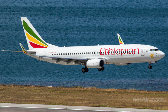 Ethiopian Airlines Boeing 737-860 (ET-AQN) at  Mahe Island - Seychelles International, Seychelles