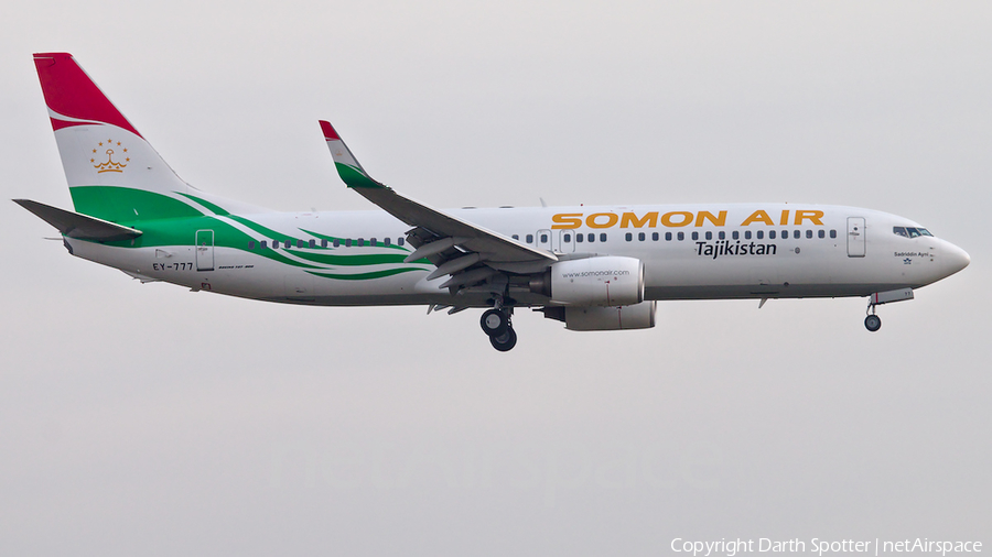 Somon Air Tajikistan Boeing 737-8GJ (EY-777) | Photo 358263