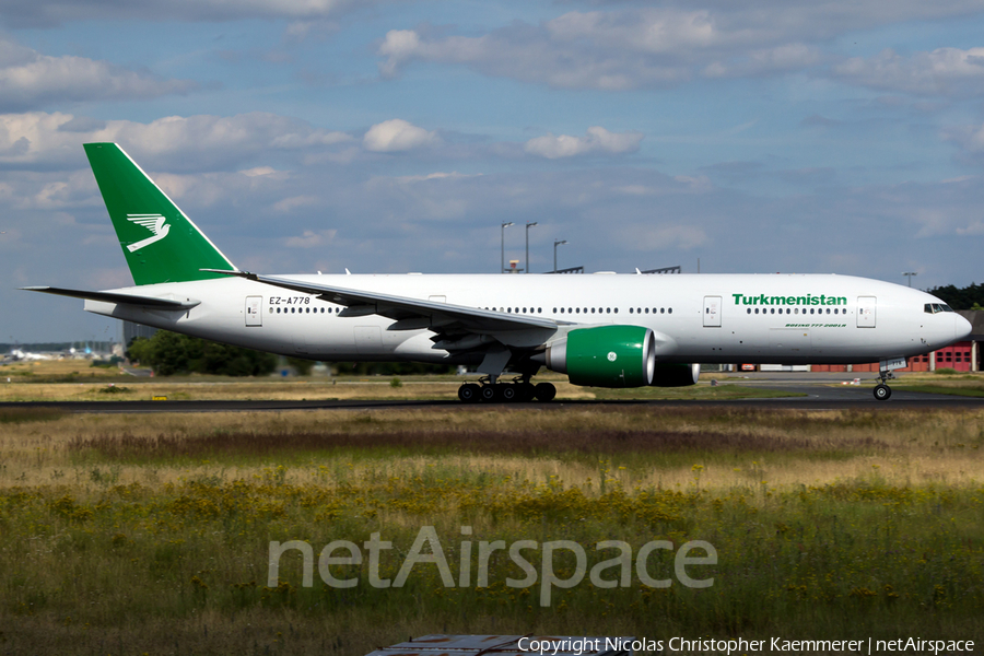 Turkmenistan Airlines Boeing 777-22K(LR) (EZ-A778) | Photo 158784