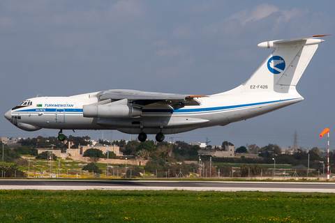 Turkmenistan Airlines Ilyushin Il-76TD (EZ-F426) at  Luqa - Malta International, Malta